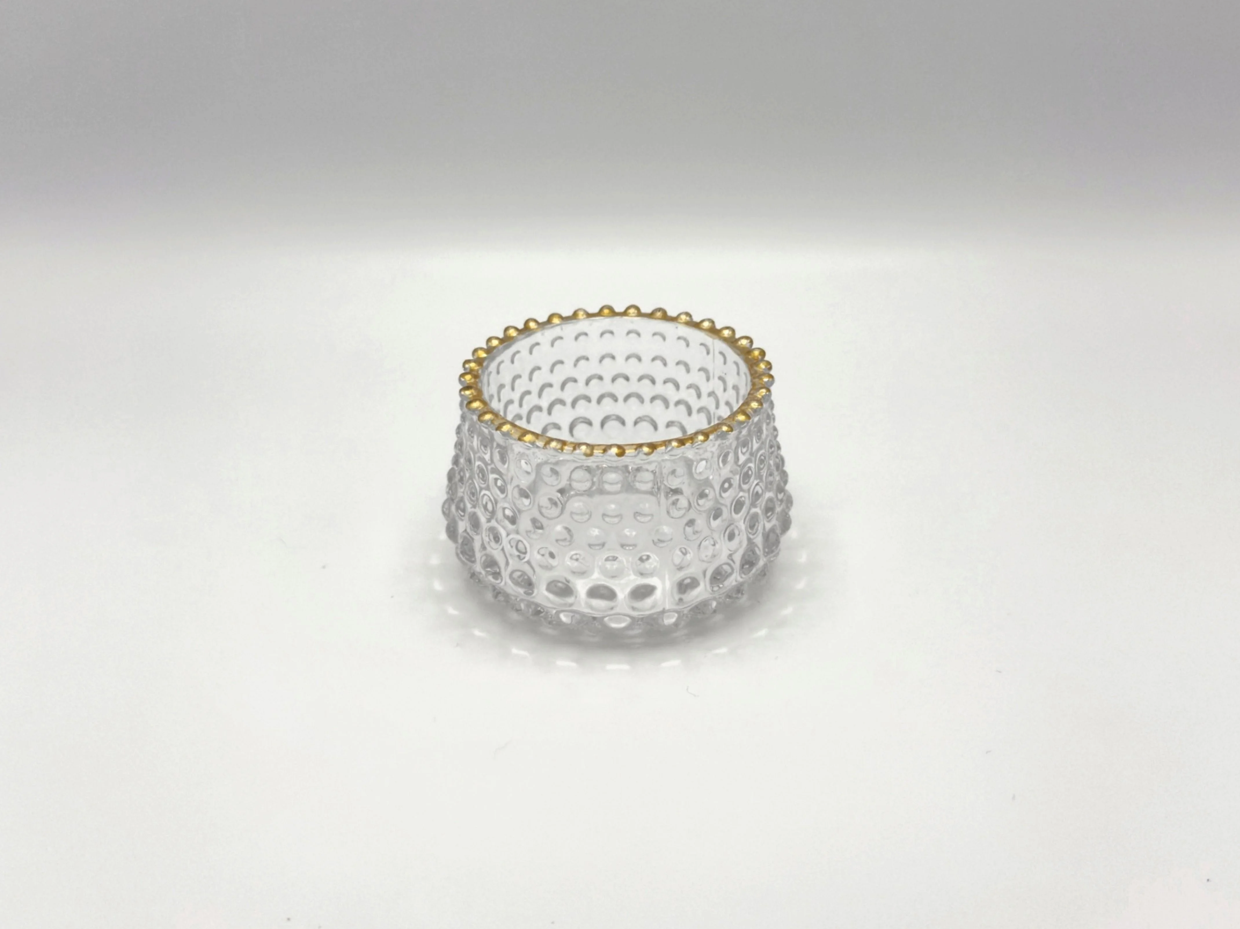 Teelichthalter Goldrand