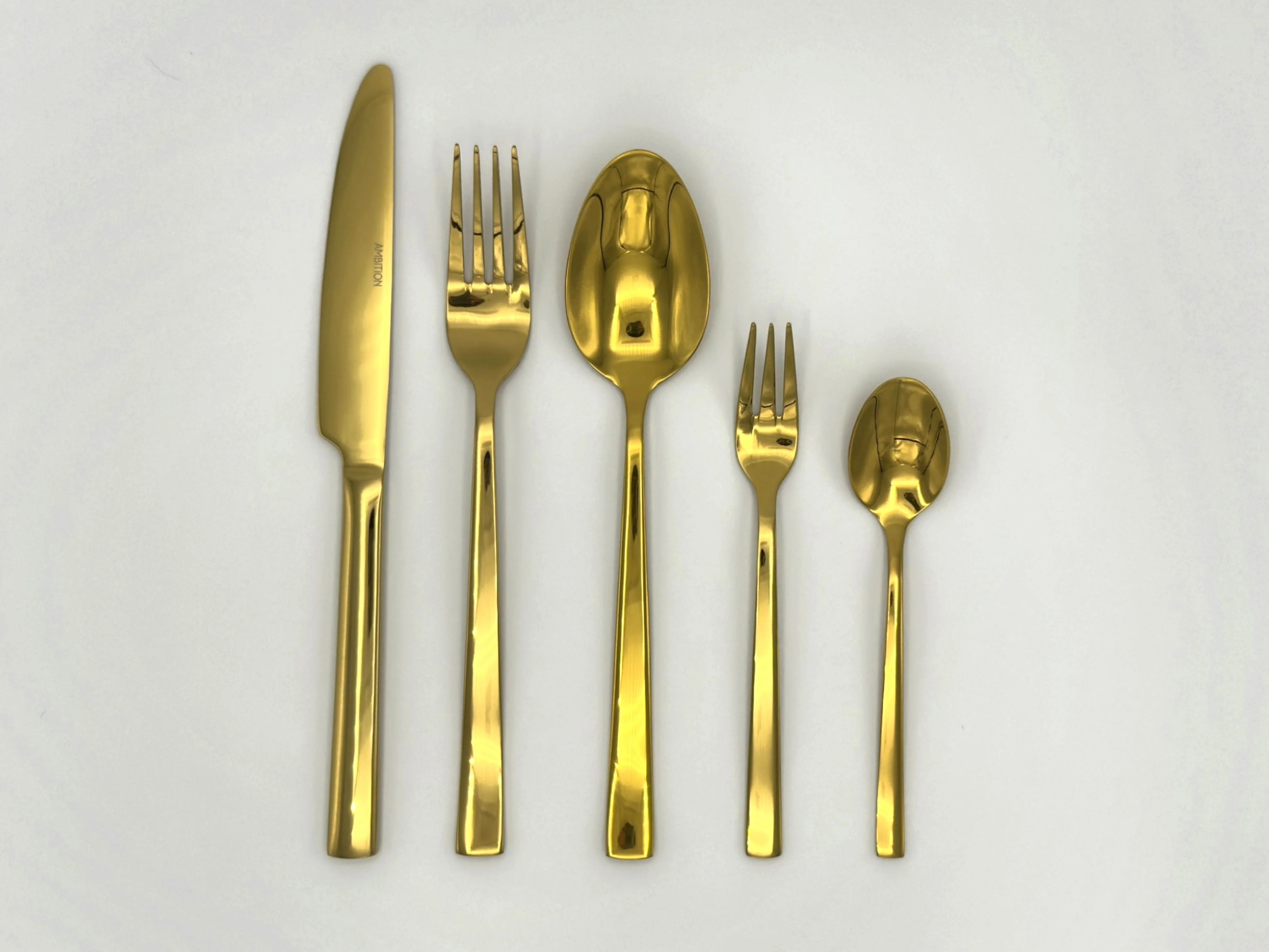 Besteckset Gold glänzend